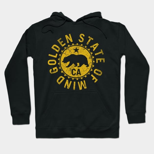 Retro Golden State Of Mind California Home Love Hoodie by E